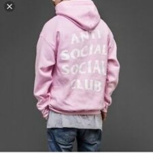 Anti Social Social Club Pink Pullover Hoodie
